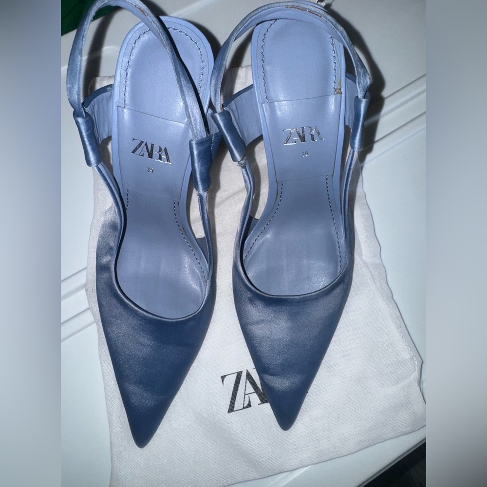 Zara Elegant Blue Heels